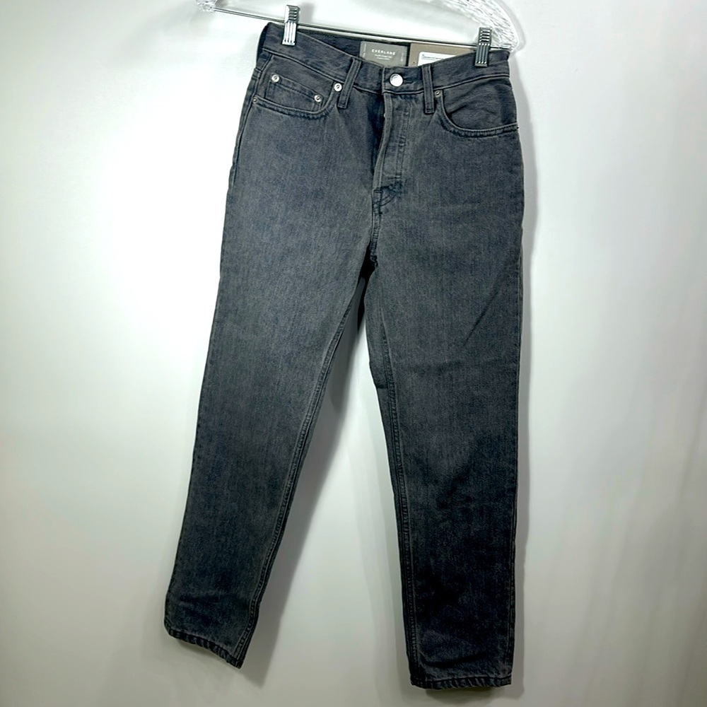Everlane The 90’s Cheeky Jean gray size 24 crop. NWT. Button fly.High Rise.
